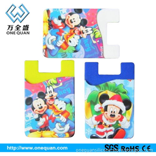 Colorful 3m phone card sets customized logo/carton busines mobile phone wallet
